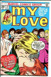 My Love #37 1975-Marvel-romance stories-romance cover art-VG