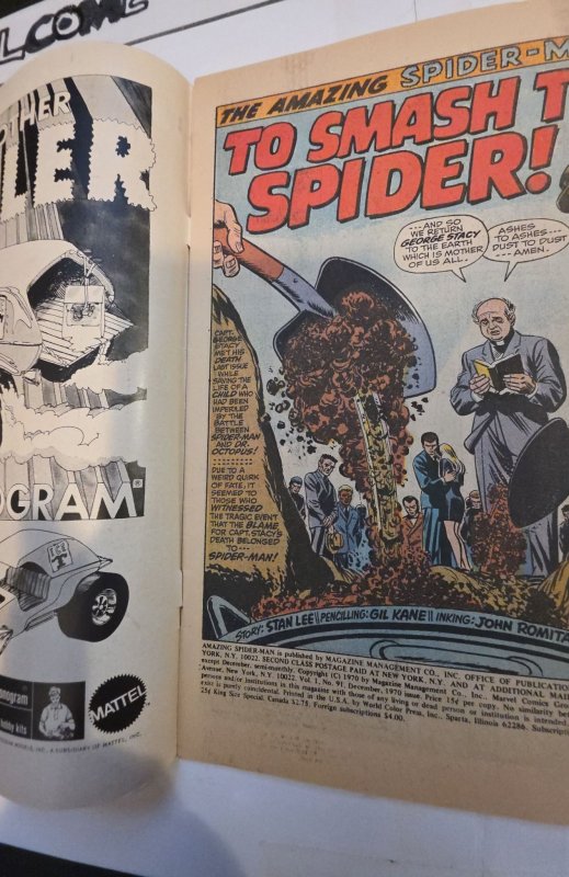The Amazing Spider-Man #91 (1970) the man called Bullet funeral for capt stacy