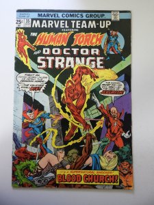 Marvel Team-Up #35 GD/VG Condition centerfold detached at top staple