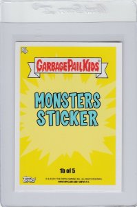 Garbage Pail Kids Soft Boiled Sam 1b GPK 2017 Adam Geddon trading card sticker