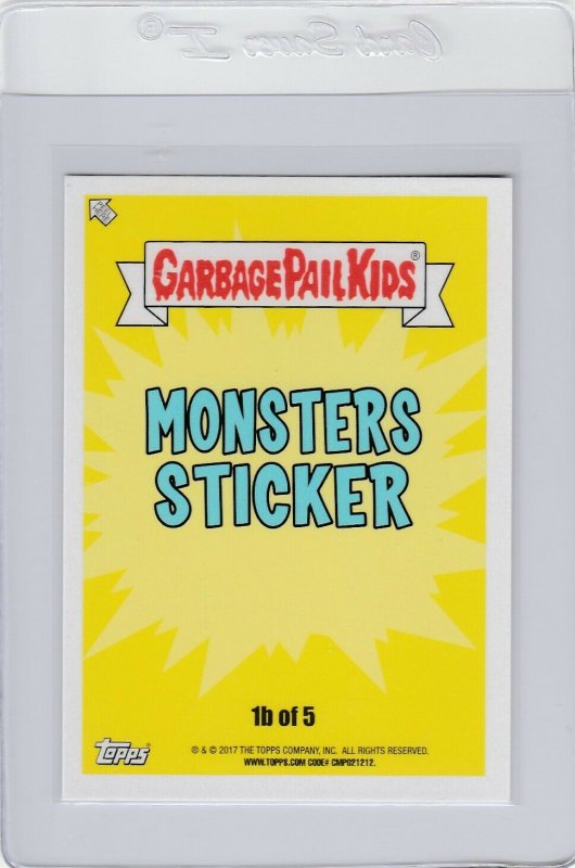 Garbage Pail Kids Soft Boiled Sam 1b GPK 2017 Adam Geddon trading card sticker