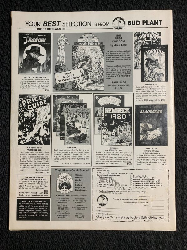 1980 BIZARRE ADVENTURES 2 Magazine #23 VG 4.0 Frank Miller