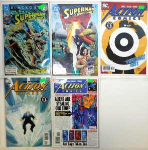 Action Lot of 5 #671, 748, 837, 839, 842 1991 DC Superman 1st Print Comic Books