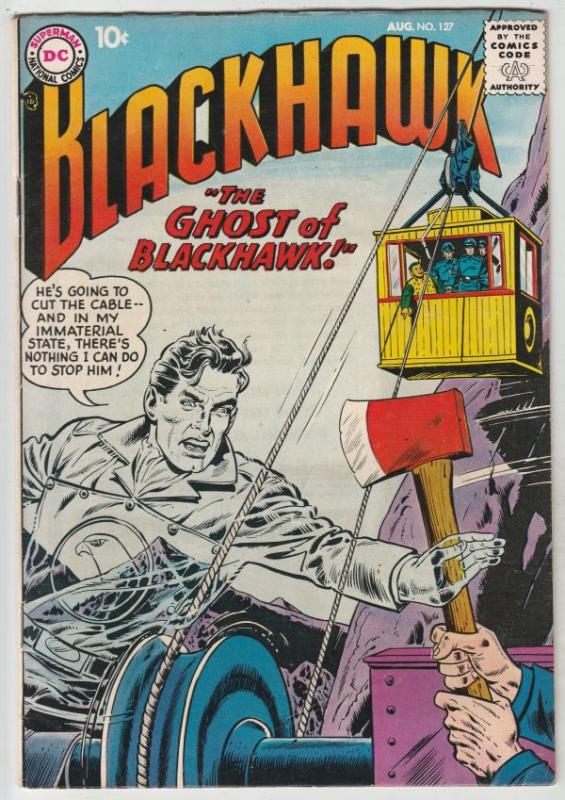 Blackhawk #127 (Aug-58) VF+ High-Grade Black Hawk, Chop Chop, Olaf, Pierre,Ch...