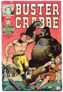 Buster Crabbe Comics #8 1953- Gorilla attack cover- golden age G