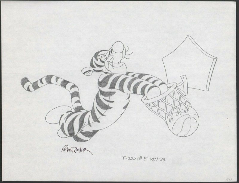 Winnie-the-Pooh Disney Pencil Concept Art - Tigger Basketball 2221 by ...