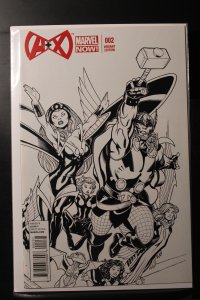 A+X #2 Black & White Variant Cover by Ed McGuinness (2013)