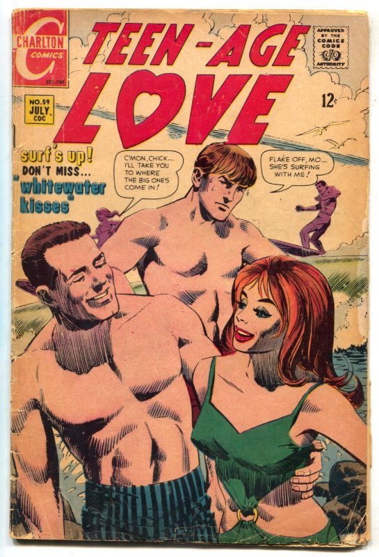 Teen-Age Love #59 1968-CHARLTON-Surf board cover- Surfing G