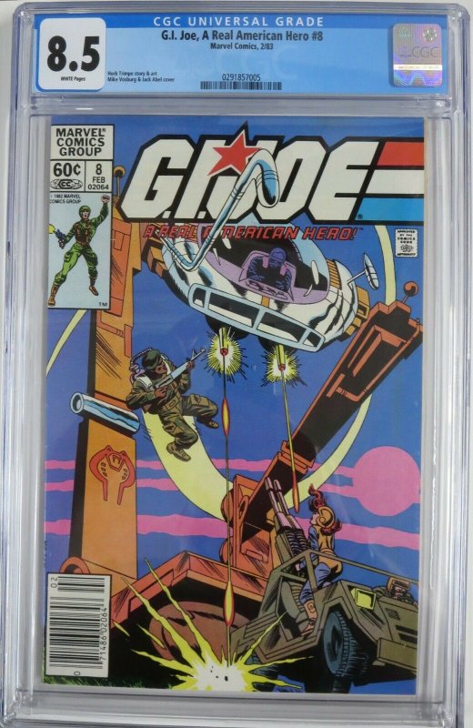 G.I. JOE  #8 (Marvel,2/83) CGC 8.5 Stalker, Scarlett, Clutch on cover