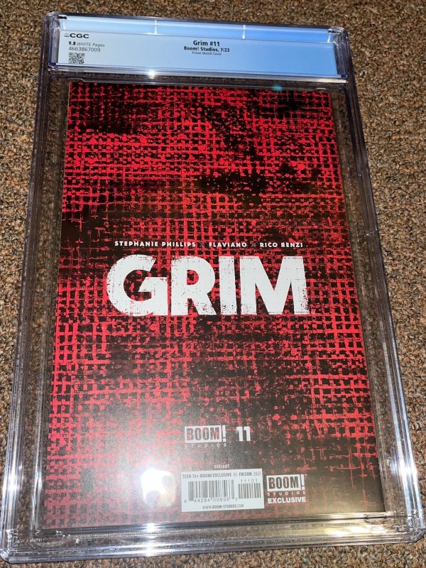 Grim 11 (2023), SDCC Frison Virgin Sketch Variant Edition, CGC Graded 9.8