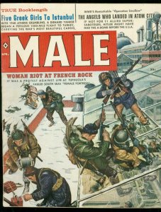 MALE PULP APRIL 1960-JIM BAMA-POLLEN-KUNSTLER ART-WW II FN