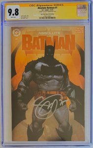 ABSOLUTE BATMAN #1 CGC 9.8 SS ? SIGNED SCOTT SNYDER BEN OLIVER FOIL (LTD 800)