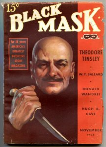 BLACK MASK--HARD BOILED PULP DETECTIVE STORIES--NOV 1938--KILLER COVER