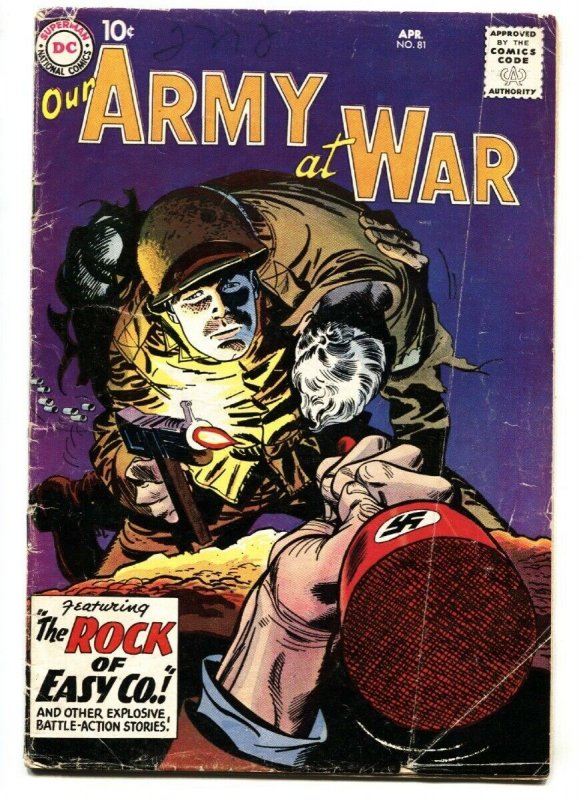 Our Army At War #81 1959 1st Sgt. Rock of Easy Co.- DC Silver age War comic