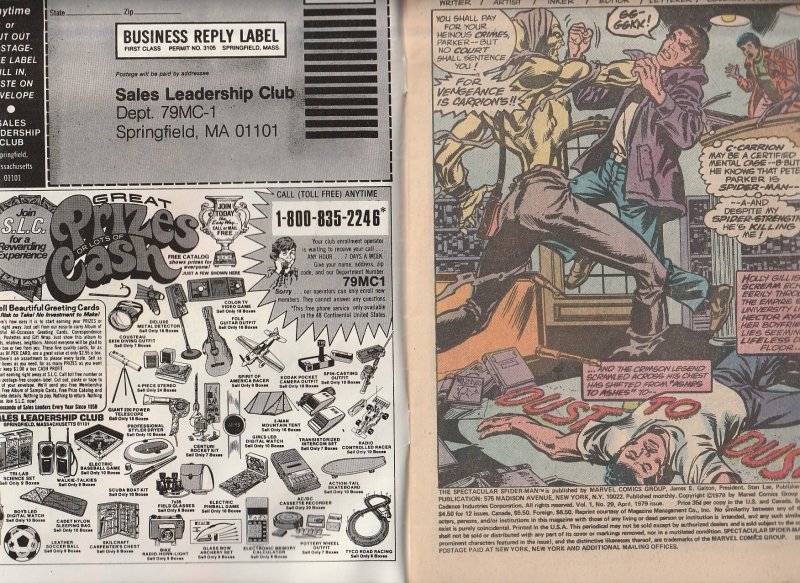 Peter Parker The Spectacular Spiderman # 29    Carrion !