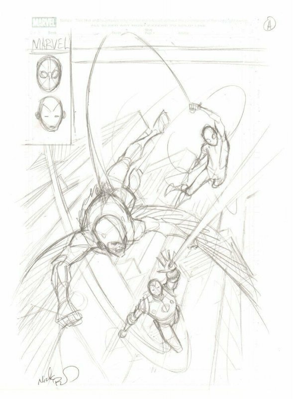 ironman vs spiderman drawing