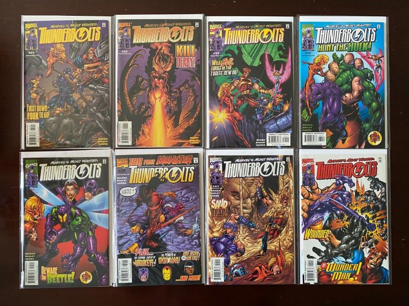 Thunderbolts comic lot 43 diff from:#11-76 + ANN 8.0 VF (1998-2003)