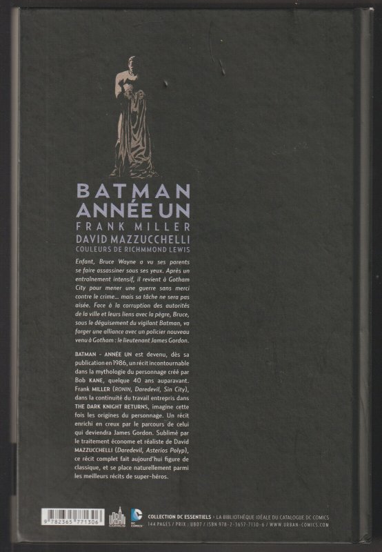 Batman: Year One Hardcover (2012, DC/Urban Comics), French language edition