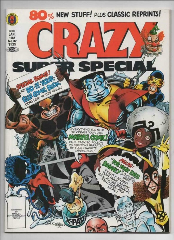 CRAZY #82 Magazine, VF/NM, X-Men Super Special, 1973 1982, more in store 