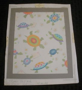 HAPPY BIRTHDAY Graphic Turtles 8x10 Greeting Card Art #B156