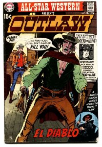 All-Star Western #2 comic book 1970 1st El Diablo- Neal Adams