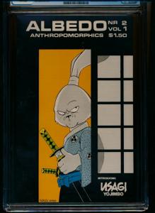 ALBEDO ANTHROPOMORPHICS #2 CGC 8.0 Graded Thoughts Images 1984 1st Usagi Yojimbo