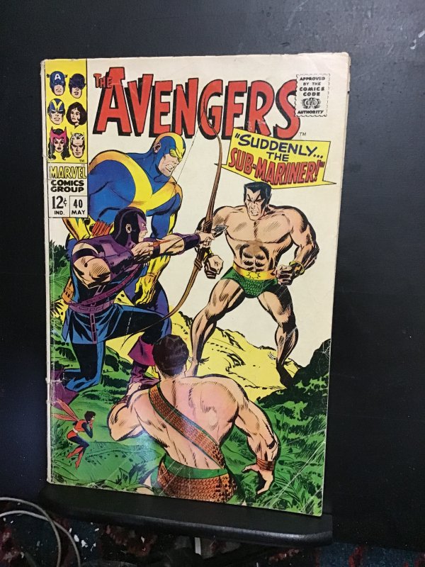 The Avengers #40 (1967) submariner X over key! Affordable grade! VG+ Wow!