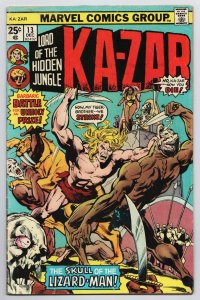 Ka-Zar #13 Skull of the Lizard-Man (Marvel, 1975) FN-
