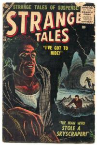 Strange Tales #48 1956- Burgos cover- Atlas horror G/VG 