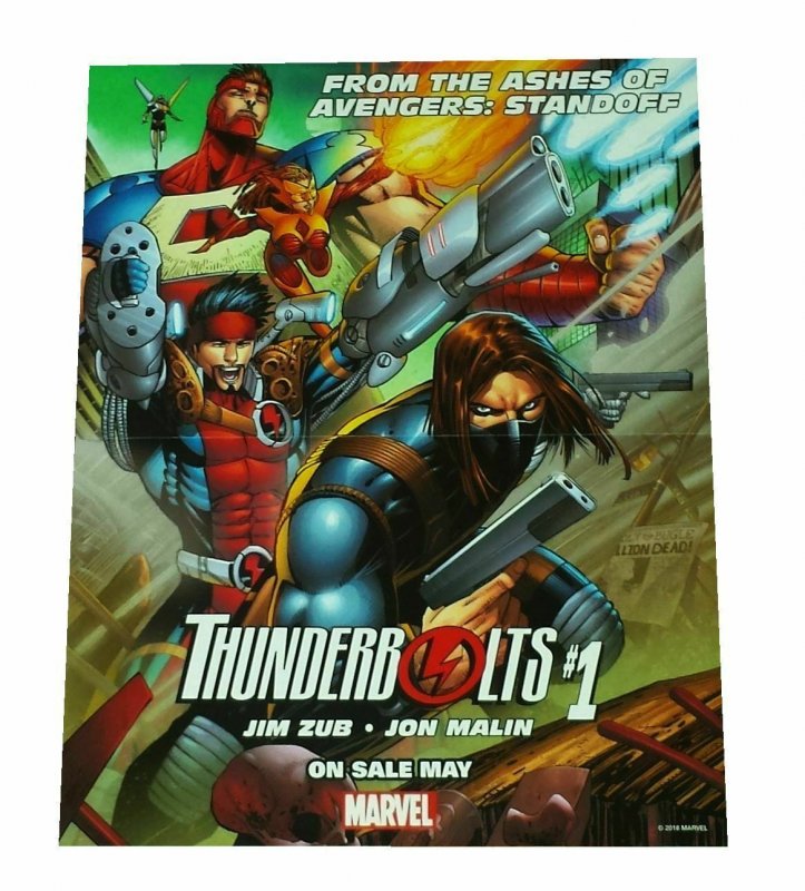 Nighthawk Thunderbolts Reversible Folded Promo Poster (10 x 13) - New!