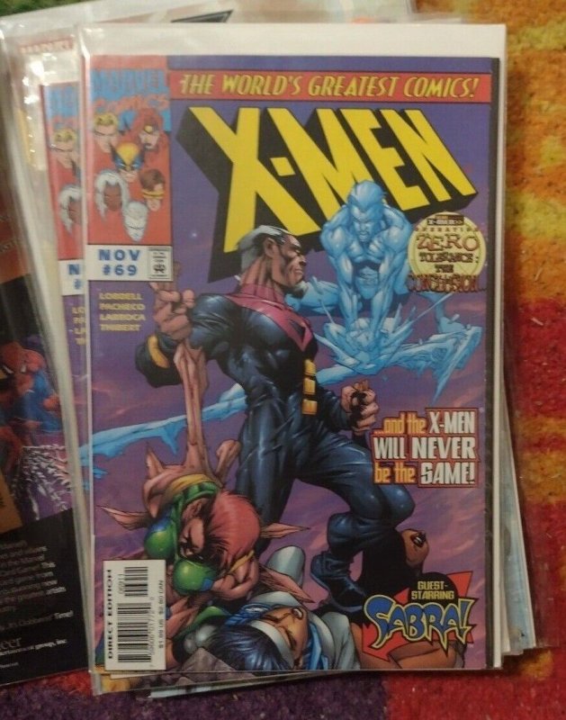 X MEN # 69  1997 MARVEL DISNEY  OPERATION ZERO TOLERANCE  sabra thunderbolts 