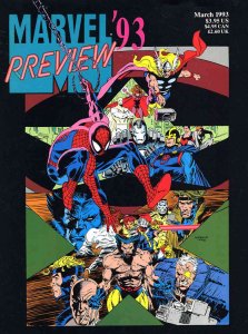 Marvel Preview '93 #1 FN ; Marvel | Spider-Man Wolverine