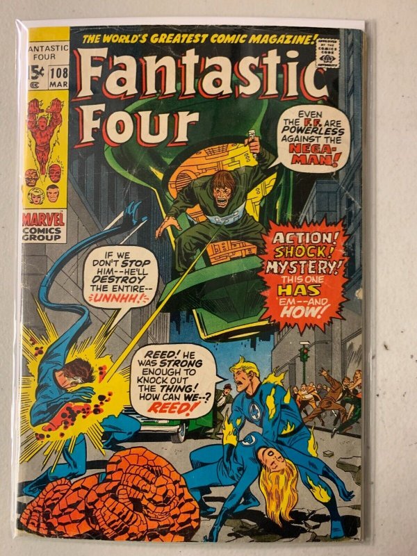 Fantastic Four #108 1st appearance Nega-Man 6.0 (1971)