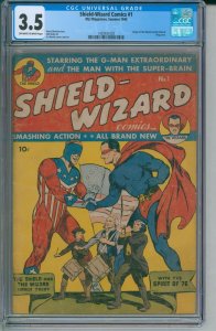 Shield Wizard Comics #1 CGC 3.5 Very Good-