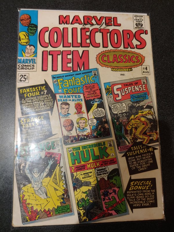 Marvel Collectors' Item Classics #4 Incredible Hulk #4 August 1966 Iron Man