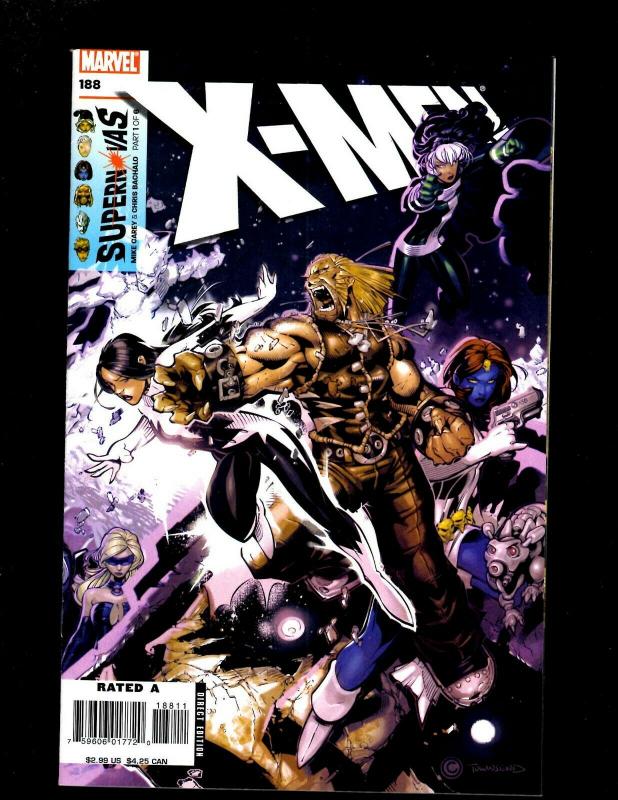  Lot of 9 X-Men Marvel Comic Books #187 188 189 190 193 194 195 196 198 HY7