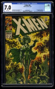 X-Men #50 CGC FN/VF 7.0 White Pages 1st Polaris Cover 2nd appearance!