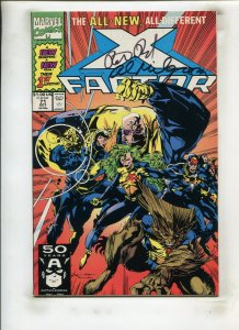 X-FACTOR #71 (8.0) SIGNED BY AL MILGROM & PETER DAVID!! 1991