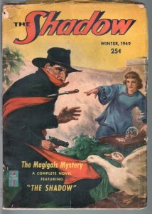 PULP:  SHADOW 1949 WINTER-RARE HERO PULP-WALTER GIBSON-VG VG