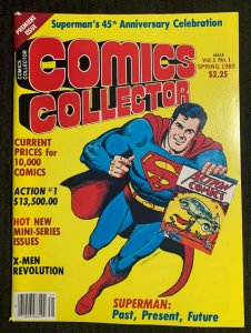 1983 COMICS COLLECTOR Magazine #1 FVF 7.0 Superman Past Present Future / X-Men