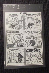 1966 SUMMER FUN #54 Stat Production Art FVF 6.5x10.5 Li'l Genius p.37