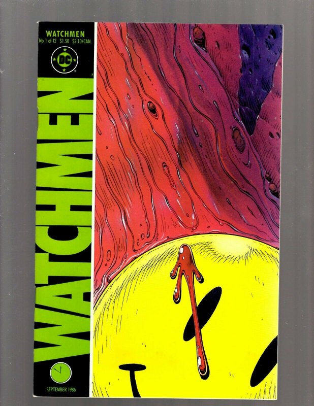 Watchmen # 1 VF DC Comic Book + SEALED Watchmen Buttons 1986 Limited Collect SB5