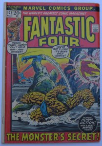 Fantastic Four #125 (Aug 1972, Marvel), G-VG condition (3.0), Last Stan Lee sty