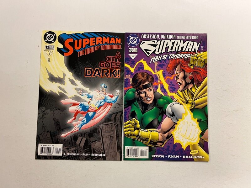 4 Superman Man of Tomorrow DC Comics Books #9 10 11 12 Stern 95 JW8