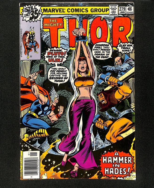 Thor #279 A Hammer in Hades! Jane Foster Bondage Cover!