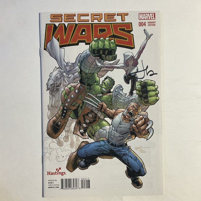 Secret Wars 4 2015 Signed by Jason Latour Hastings Variant Marvel NM near mint