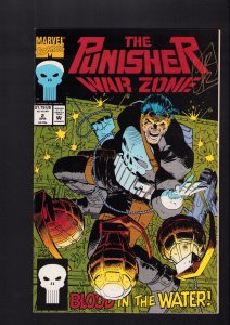 Punisher: War Zone #2 - SIGNED BY JOHN ROMITA JR! (8.0/8.5) 1992