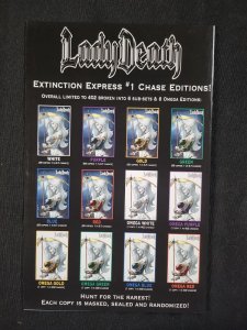 Lady Death: Extinction Express 2PC #1 - Chase Edition Gold & Blue (9.2ob) 2016