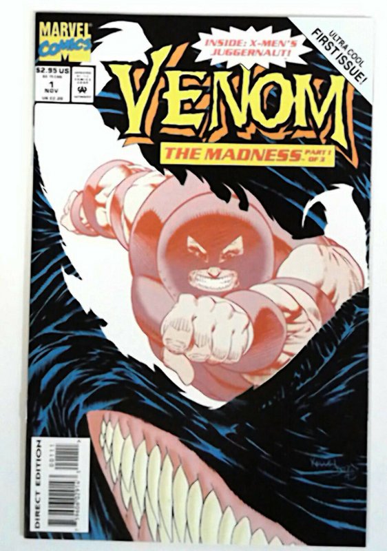 Venom: The Madness #1 (Nov 1993) Embossed Cover [Juggernaut] Kelley Jones NM 