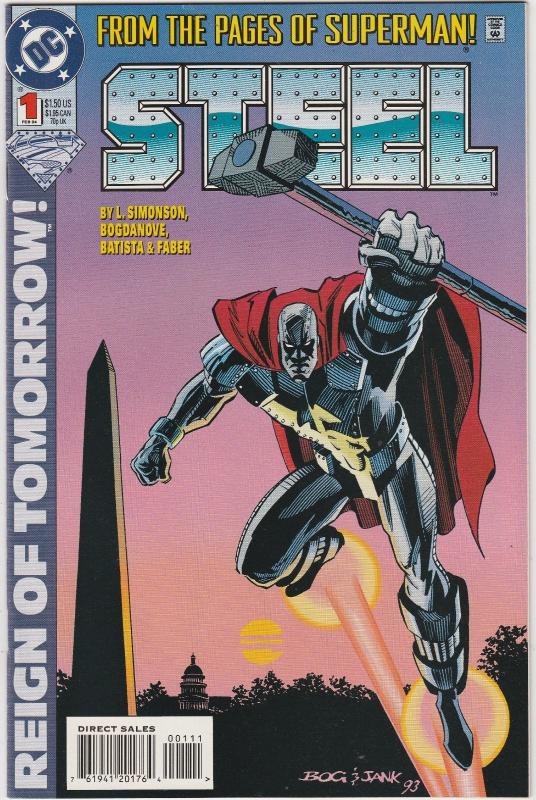 5 Steel DC Comic Books # 1 (1) 2 (2) 3 Superman Louise Simonson Bogdanove TW43